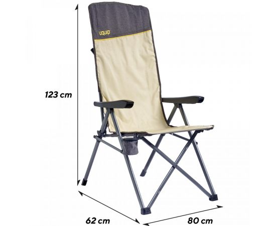 Купить Крісло розкладне Uquip Justy XL Sand/Grey (244045), фото , изображение 7, характеристики, отзывы