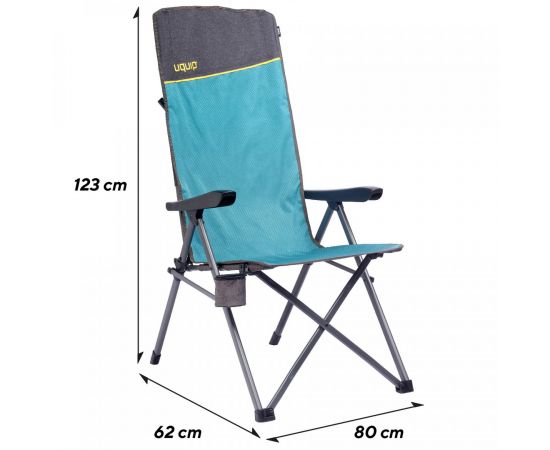 Купить Крісло розкладне Uquip Justy XL Blue/Grey (244037), фото , изображение 6, характеристики, отзывы