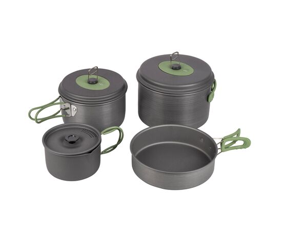 Купить Набір посуду Bo-Camp Explorer 4 Pieces Hard Anodized Grey/Green (2200244), фото , характеристики, отзывы