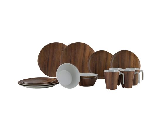 Купить Сервіз столовий Gimex Tableware Nature 16 Pieces 4 Person Wood (6913100), фото , характеристики, отзывы