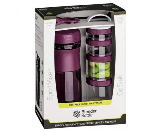 Купить Шейкер Combo Pak GoStak - Plum - Blender Bottle, фото , характеристики, отзывы