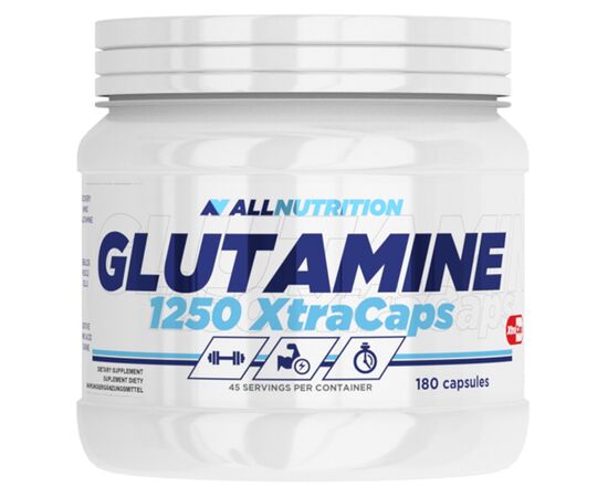 Купить Аминокислота для спорта Glutamine 1250 Xtracaps - 180caps - All Nutrition, фото , характеристики, отзывы