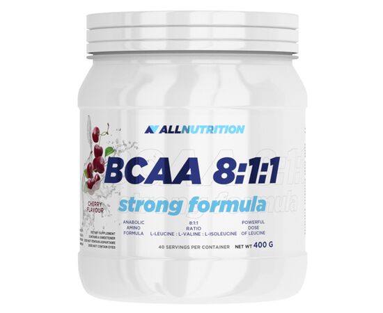 Купить Комплекс аминокислот для спорта BCAA 8-1-1 Strong Formula - 400g Lemon (Лимон) - All Nutrition, фото , характеристики, отзывы