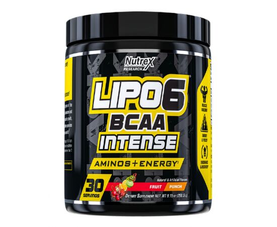 Придбати Комплекс амінокислот, Lipo-6 BCAA Intense - 30srv Watermelon ( Кавун ) - Nutrex, image , характеристики, відгуки