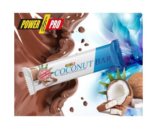 Купить Протеиновый батончик Protein Bar - 20x50g Coconut (Кокос) - Power Pro, фото , характеристики, отзывы