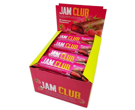 Купить Протеиновый батончик Jam Club - 24x40g Muesli jelly with Raspberry (Малина) - VALE, фото , характеристики, отзывы