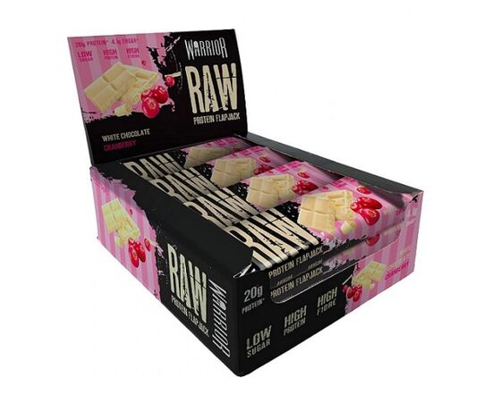 Купить Raw Protein Flapjack Bar - 12x75g White Chocolate Cranberry, фото , характеристики, отзывы