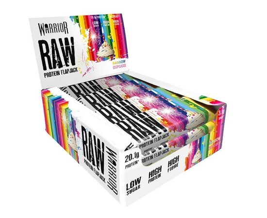 Купить Raw Protein Flapjack Bar - 12x75g Rainbow Cupcake, фото , характеристики, отзывы