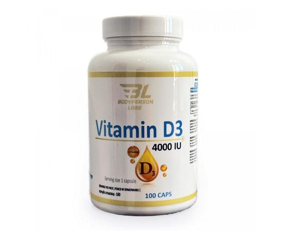 Придбати Вітамін D3 ( Vitamin D3 ) 4000iu - 100 caps - Bodyperson Labs, image , характеристики, відгуки