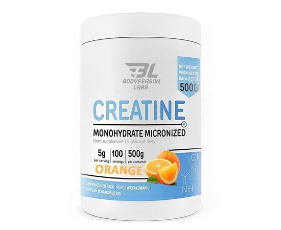 Купить Креатин Моногидрат (Creatine monohydrate) - 500g Orange (Апельсин) - Bodyperson Labs, фото , характеристики, отзывы