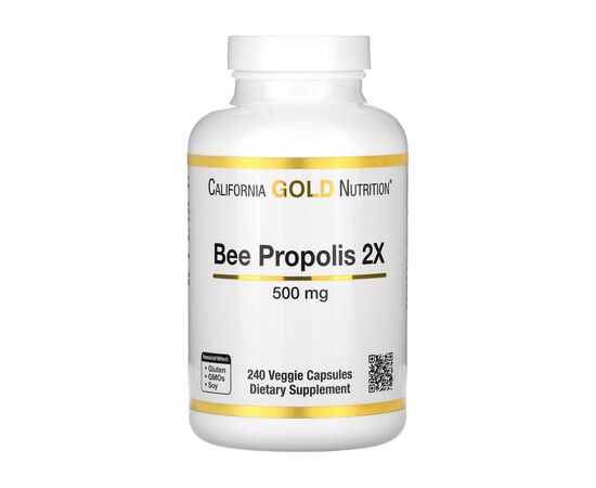 Купить Пчелиный прополис ( Bee Propolis  2X )  500mg - 240 caps - California Gold Nutrition, фото , характеристики, отзывы