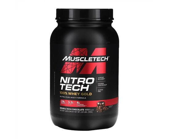 Купить Изолят сывороточного протеина Nitro Tech 100% Whey Gold - 908g Double Rich Chocolate (Двойной насыщенный шоколад) - MuscleTech, фото , характеристики, отзывы