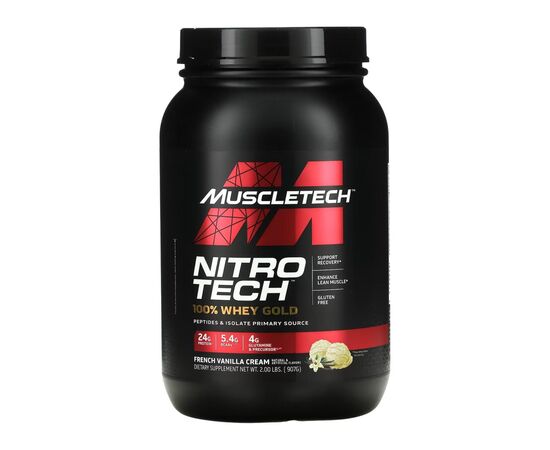 Придбати Ізолят сироваткового протеїну Nitro Tech 100% Whey Gold - 908g French Vanilla Cream ( Французький ванільний крем ) - MuscleTech, image , характеристики, відгуки