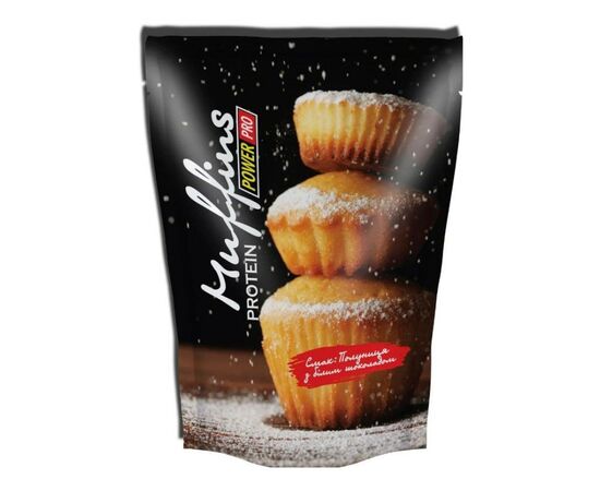 Придбати Протеїновий мафін ( Protein Muffins) - 600g Strawberry White Chocolate ( Полуниця в білому шоколаді ) - Power Pro, image , характеристики, відгуки