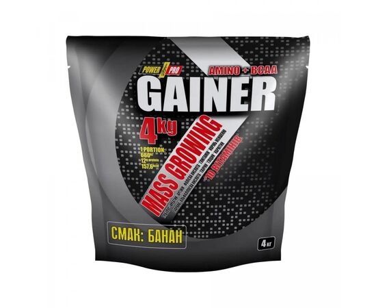 Купить Гейнер  ( Gainer )  - 4000g Banana ( Банан ) - Power Pro, фото , характеристики, отзывы