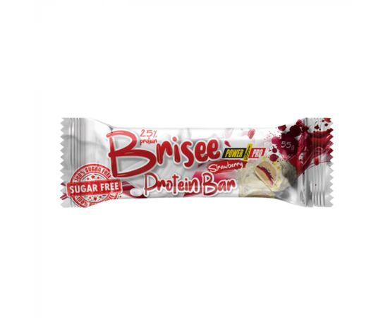 Придбати Протеїнові батончики, Brisee 25% - 20х55g Strawberry ( Полуниця) - Power Pro, image , характеристики, відгуки