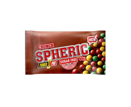 Придбати Драже без цукру , Spheric Crunch Sugar Free - 24x45g - Power Pro, image , характеристики, відгуки