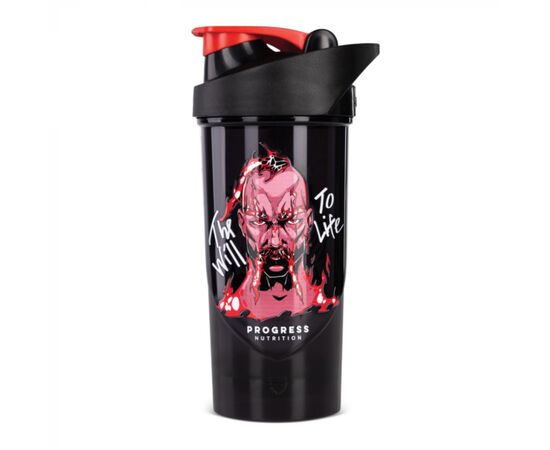 Купить Шейкер, Shaker The Will To Life - 700ml Black-Red (Черный + красный) - Progress Nutrition, фото , характеристики, отзывы