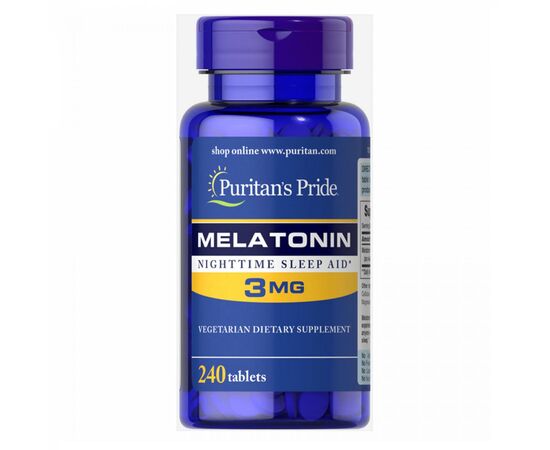 Придбати Мелатонін ( Melatonin ) 3mg - 240 tabs - Puritans Pride, image , характеристики, відгуки