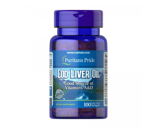 Придбати Олія печінки тріски (Cod Liver Oil)  415 mg - 100 softgels - Puritan's Pride, image , характеристики, відгуки