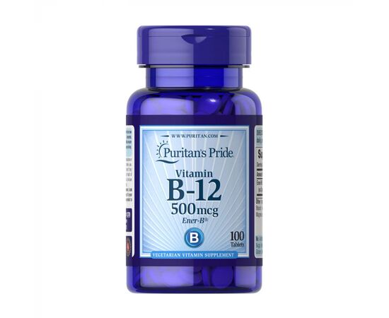 Купить Витамин В-12 ( Vitamin B-12 ) 500 mcg - 100 tabs - Puritans Pride, фото , характеристики, отзывы