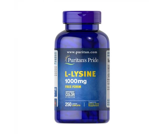 Придбати L-Лізин, ( L-Lysine ) 1000 mg - 250 caps - Puritans Pride, image , характеристики, відгуки