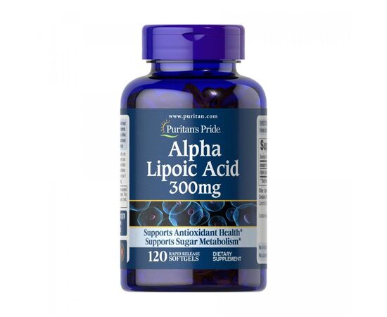 Придбати Альфа-ліпоєва кислота ( Alpha Lipoic Acid)  300 mg - 120 softgels - Puritans Pride, image , характеристики, відгуки