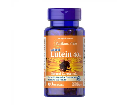 Купить Лютеин с Зеаксантином (Lutein 40 mg with Zeaxanthin) - 60 softgels - Puritans Pride, фото , характеристики, отзывы