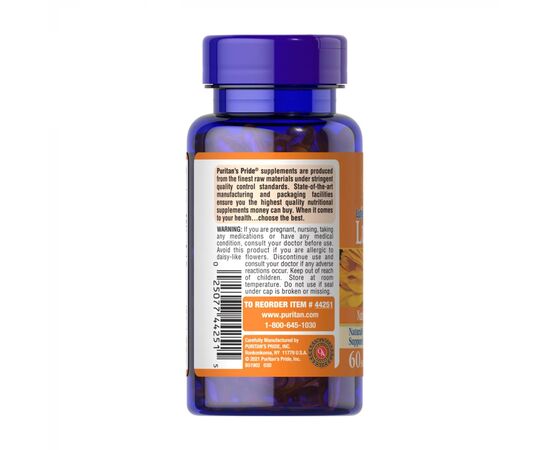 Купить Лютеин с Зеаксантином (Lutein 40 mg with Zeaxanthin) - 60 softgels - Puritans Pride, фото , изображение 3, характеристики, отзывы