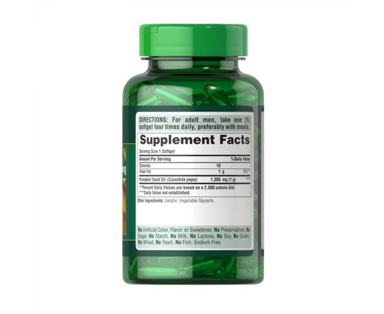 Придбати Pumpkin Seed oil 1000mg - 100 softgels, image , зображення 2, характеристики, відгуки