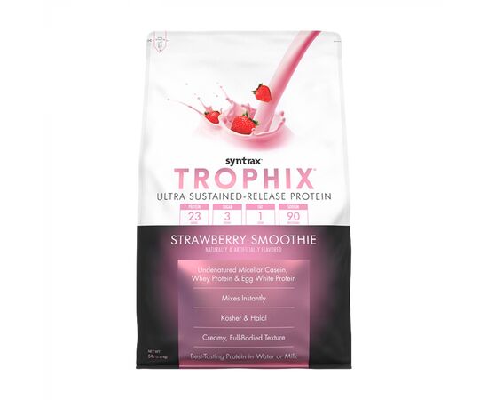 Купить Комплексный протеин, Trophix - 2270g Strawberry Клубника) - Syntrax, фото , характеристики, отзывы