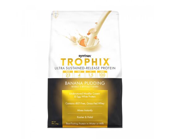 Купить Комплексный протеин, Trophix - 2270g Banana Pudding ( Банановый пудинг ) - Syntrax, фото , характеристики, отзывы