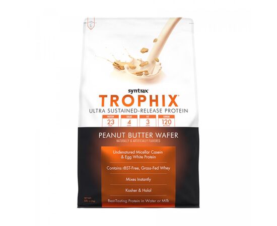 Купить Комплексный протеин, Trophix - 2270g Peanut Butter Wafer (Вафли с арахисовым маслом) - Syntrax, фото , характеристики, отзывы