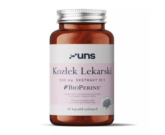 Купить Валериана, Kozlek Lekarski 500mg - 60 caps - UNS Vitamins, фото , характеристики, отзывы