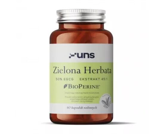 Купить  Экстракт листьев зеленого чая Zielona Herbata -60caps (К 02.25) - UNS Vitamins, фото , характеристики, отзывы