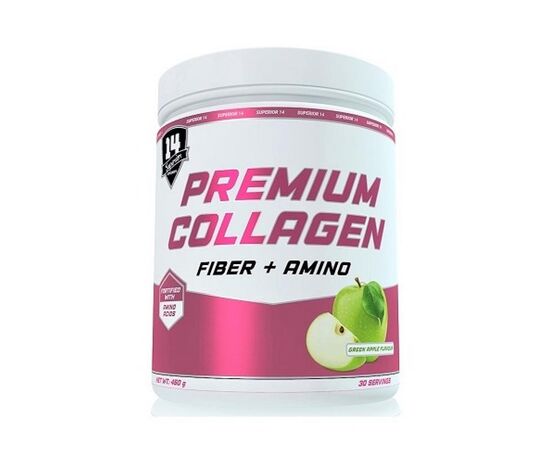 Купить Premium Collagen Fiber + Amino - 450g Green Apple, фото , характеристики, отзывы