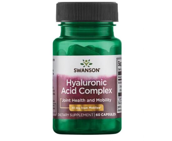 Купить Комплекс для суставов и связок Hyaloronic acid complex 33mg - 60caps - Swanson, фото , характеристики, отзывы