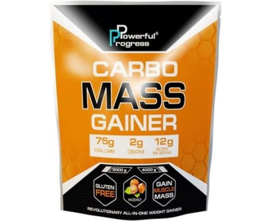 Придбати Гейнер Carbo Mass Gainer - 4000g Hazelnut - Powerful Progress, image , характеристики, відгуки