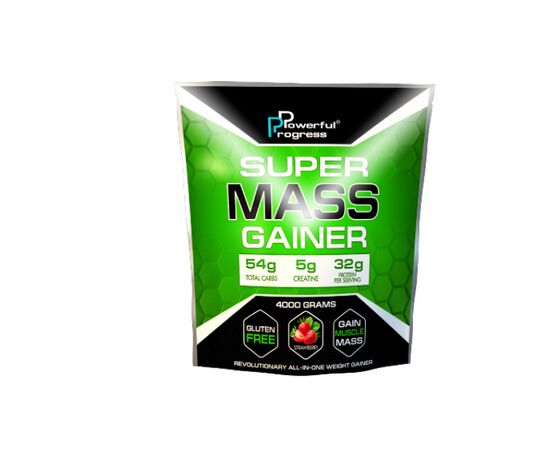 Купить Углеводно-белковая смесь Super Mass Gainer - 4000g Vanilla (Ваниль) - Powerful Progress, фото , характеристики, отзывы