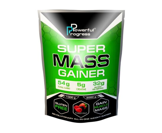 Купить Гейнер,  Super Mass Gainer - 2000g Coconut (Кокос) - Powerful Progress, фото , характеристики, отзывы