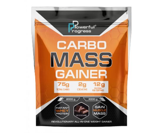 Купить Сывороточный протеин Carbo Mass Gainer - 2000g Chocolate (Шоколад) - Powerful Progress, фото , характеристики, отзывы