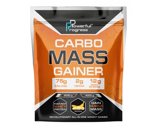 Купить Сывороточный протеин Carbo Mass Gainer - 2000g Banan (Банан) - Powerful Progress, фото , характеристики, отзывы