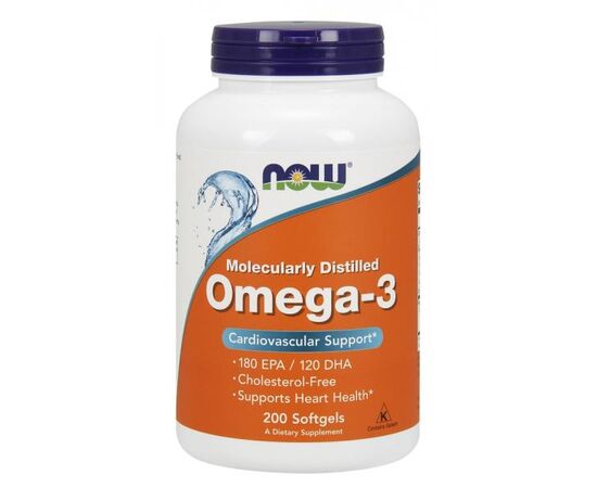 Придбати Риб&#39;ячий жир Omega 3 1000mg - 200 Sgels - NOW FOODS, image , характеристики, відгуки