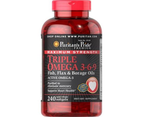 Купить Triple Omega 3-6-9 Maximum Strength - 240Softgels, фото , характеристики, отзывы