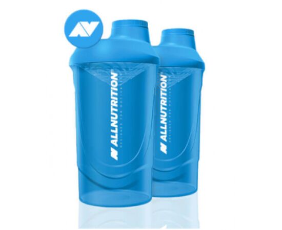 Купить Шейкер, Shaker - 600ml Shocking Blue (Голубой) 2LOGO - Allnutrition, фото , характеристики, отзывы