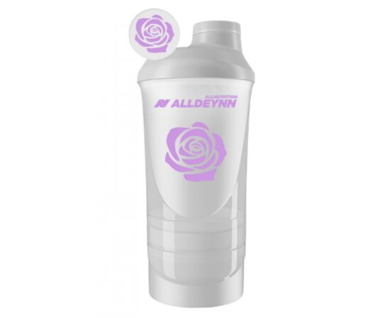 Придбати Шейкер,  ALLDEYNN shaker - 600+350ml White ( Білий )  - Allnutrition , image , характеристики, відгуки