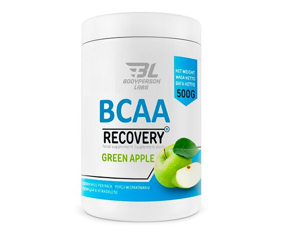 Купить Комплекс аминокислот BCAA Recovery - 500g  Green apple ( Зеленое яблоко ) -Bodyperson Labs, фото , характеристики, отзывы