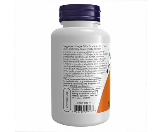 Купить L-Proline 500mg - 120 vcaps, фото , изображение 3, характеристики, отзывы