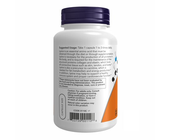 Придбати Lysine 500mg - 100 vcaps, image , зображення 3, характеристики, відгуки