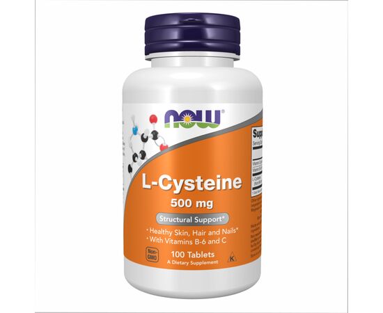 Купить L-Цистеин, Cysteine 500mg - 100 tabs - NOW FOODS, фото , характеристики, отзывы